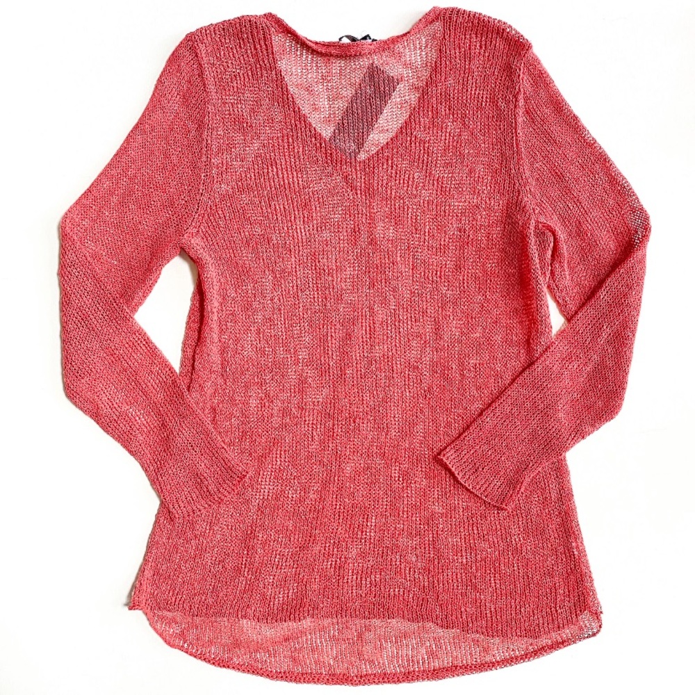 Eileen Fisher Melange Open Mesh Knit Top - Picture 6 of 8